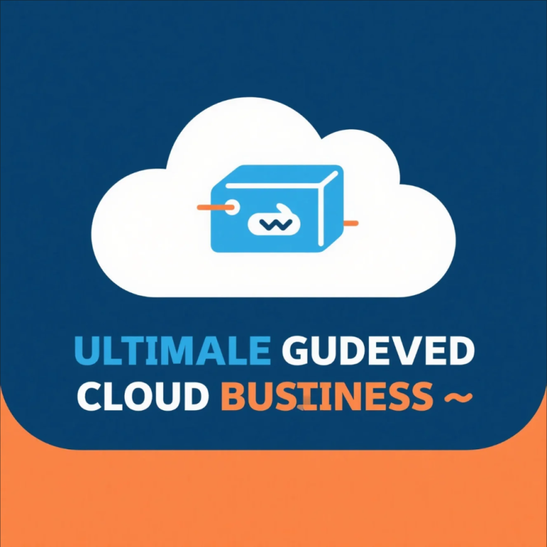 Cloud hosting for small businesses illustration