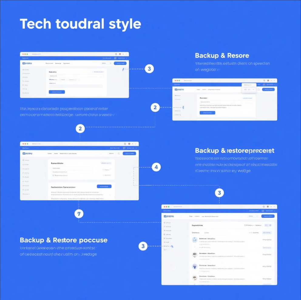 Website backup and restore process
