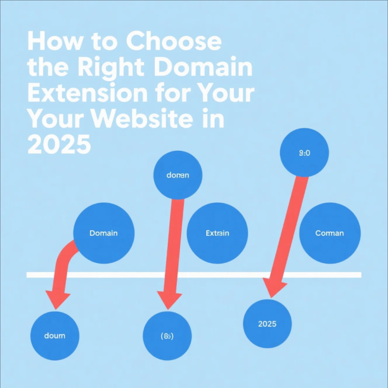 Person selecting a domain name and extension on a digital screen