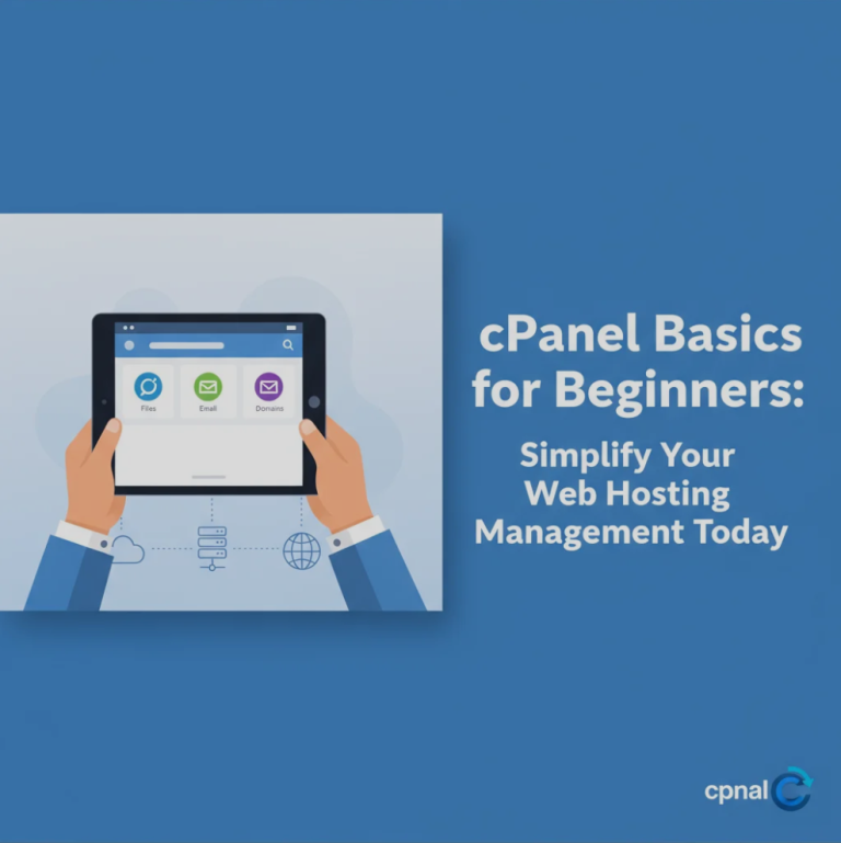 Screenshot of cPanel dashboard for beginners managing web hosting