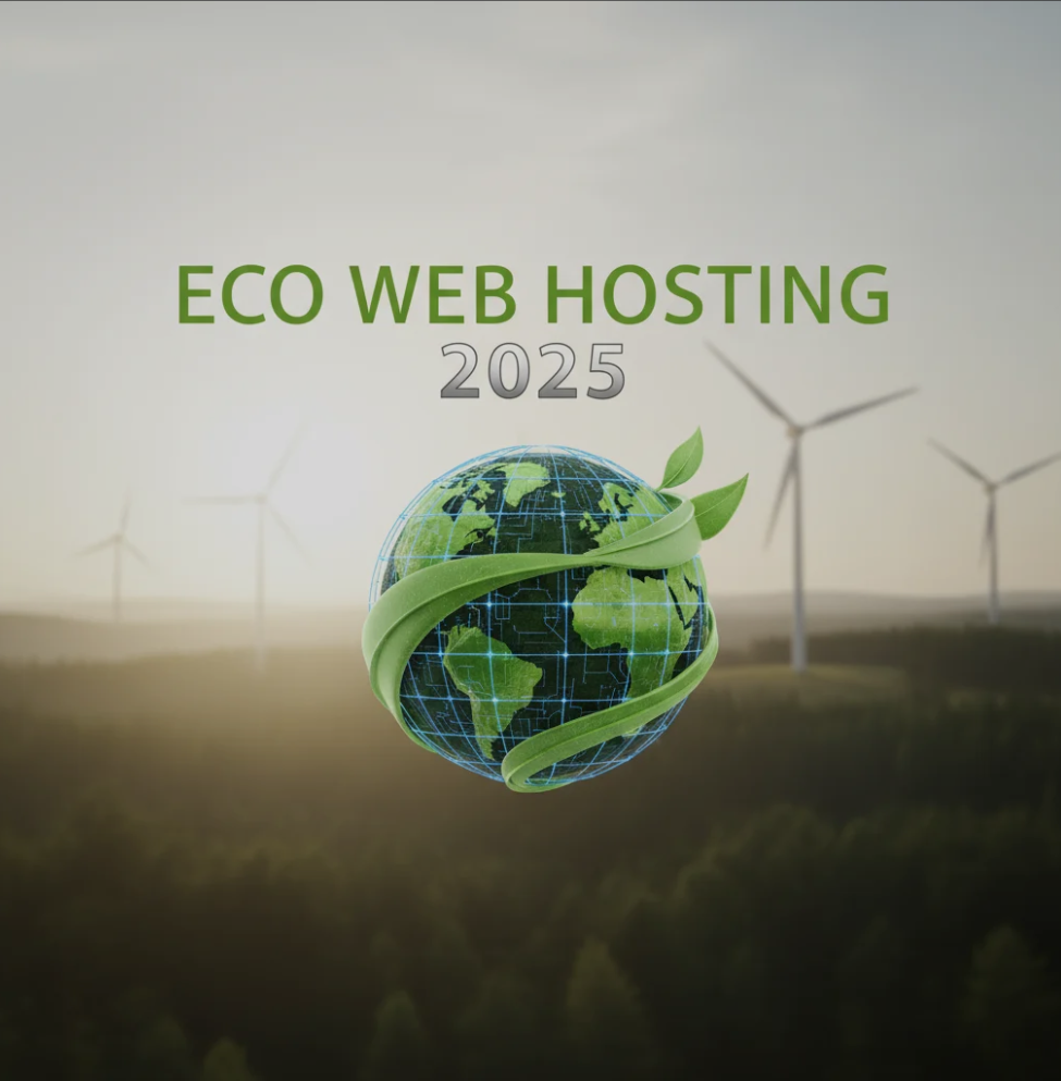 Modern green data center with energy-efficient servers and solar panels