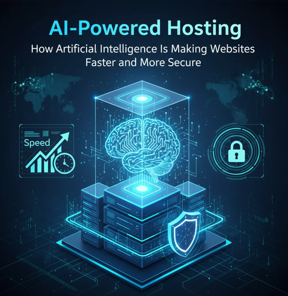 AI-powered hosting platform optimizing website performance and speed