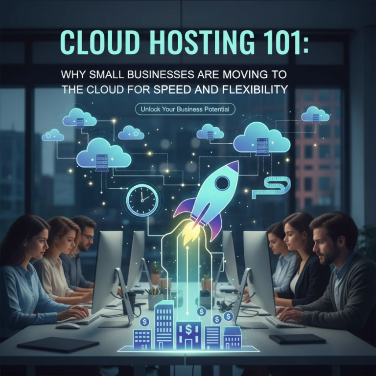 Cloud hosting solution for small businesses offering speed