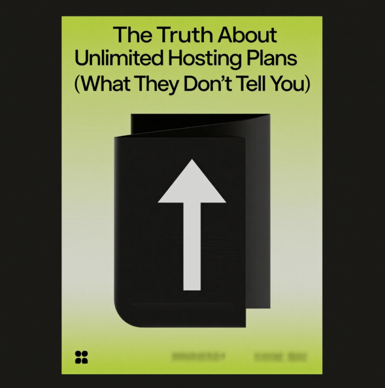 Server racks representing unlimited web hosting plans and cloud infrastructure