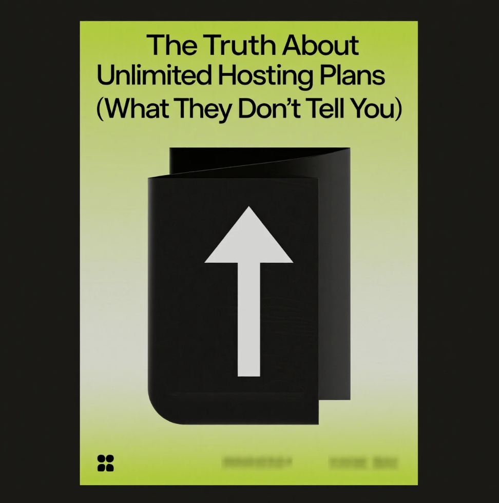 Server racks representing unlimited web hosting plans and cloud infrastructure