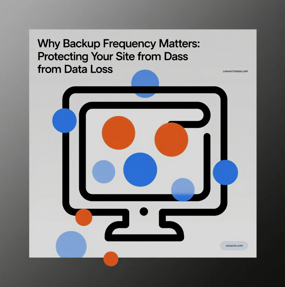 Website data backup process showing scheduled backup frequency