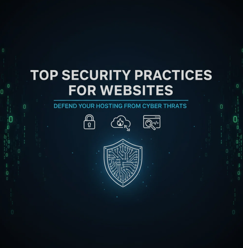 Laptop screen showing website security settings with firewall and SSL certificate