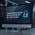 Web server dashboard showing uptime statistics, alerts, and maintenance schedules, highlighting hosting reliability concernsWeb server dashboard showing uptime statistics, alerts, and maintenance schedules, highlighting hosting reliability concerns