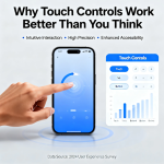 Gamer using touch controls on a mobile device with intuitive gameplay interface